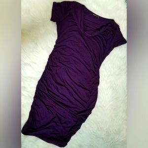 Fitted Purple Maternity Dress